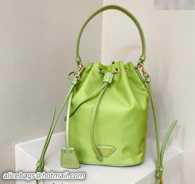 Well Crafted Prada Re-Edition 1978 Re-Nylon Bucket mini-bag 1BE067 Green 2024