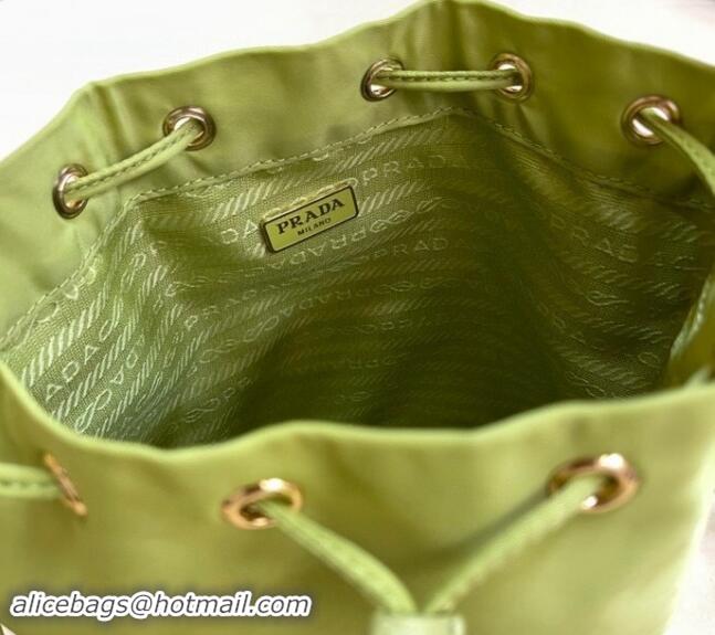 Well Crafted Prada Re-Edition 1978 Re-Nylon Bucket mini-bag 1BE067 Green 2024