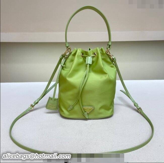 Well Crafted Prada Re-Edition 1978 Re-Nylon Bucket mini-bag 1BE067 Green 2024