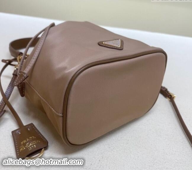 Market Sells Prada Re-Edition 1978 Re-Nylon Bucket mini-bag 1BE067 Dusty Nude 2024