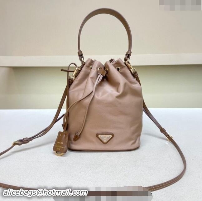 Market Sells Prada Re-Edition 1978 Re-Nylon Bucket mini-bag 1BE067 Dusty Nude 2024