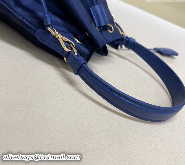 Super Quality Prada Re-Edition 1978 Re-Nylon Bucket mini-bag 1BE067 Royal Blue 2024