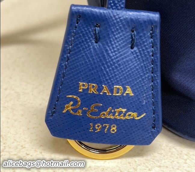 Super Quality Prada Re-Edition 1978 Re-Nylon Bucket mini-bag 1BE067 Royal Blue 2024