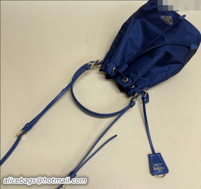 Super Quality Prada Re-Edition 1978 Re-Nylon Bucket mini-bag 1BE067 Royal Blue 2024