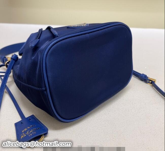 Super Quality Prada Re-Edition 1978 Re-Nylon Bucket mini-bag 1BE067 Royal Blue 2024