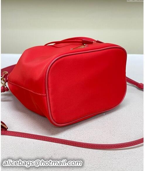 Top Grade Prada Re-Edition 1978 Re-Nylon Bucket mini-bag 1BE067 Red 2024