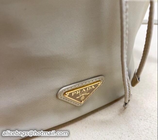 Reasonable Price Prada Re-Edition 1978 Re-Nylon Bucket mini-bag 1BE067 Light Grey 2024