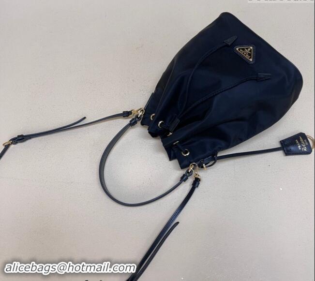 Top Quality Prada Re-Edition 1978 Re-Nylon Bucket mini-bag 1BE067 Navy Blue 2024