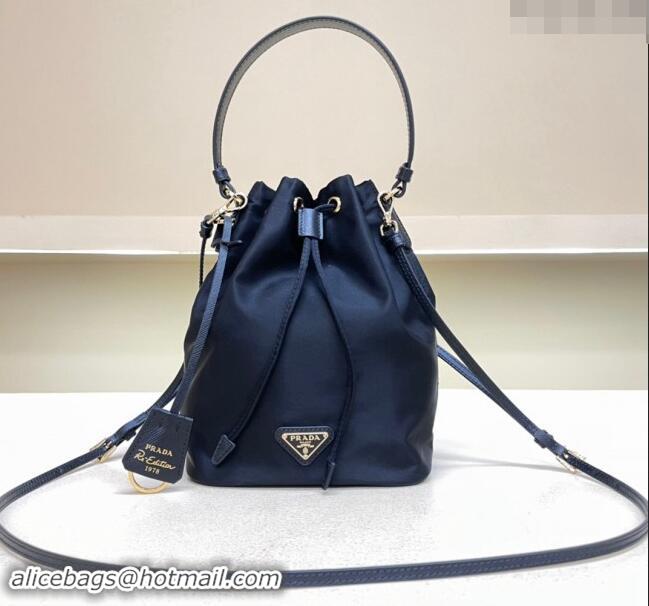 Top Quality Prada Re-Edition 1978 Re-Nylon Bucket mini-bag 1BE067 Navy Blue 2024