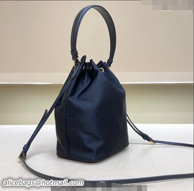 Top Quality Prada Re-Edition 1978 Re-Nylon Bucket mini-bag 1BE067 Navy Blue 2024