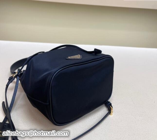 Top Quality Prada Re-Edition 1978 Re-Nylon Bucket mini-bag 1BE067 Navy Blue 2024