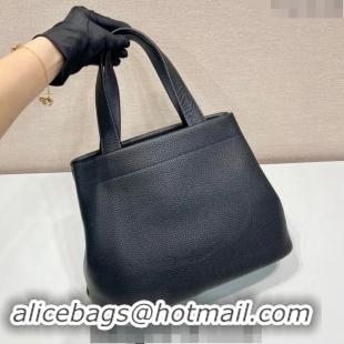 Top Grade Prada Grained Leather Tote Bag 1BC384 Black 2024