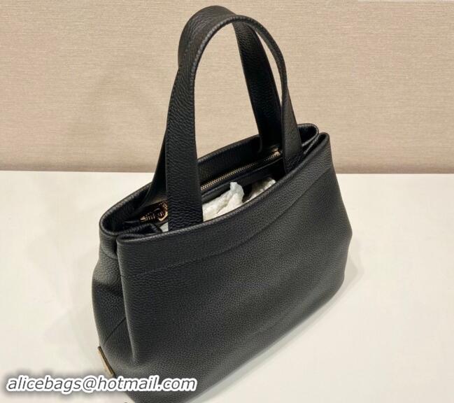 Top Grade Prada Grained Leather Tote Bag 1BC384 Black 2024