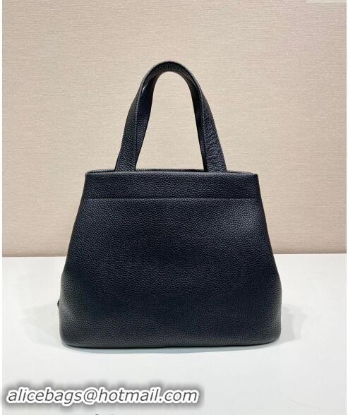 Top Grade Prada Grained Leather Tote Bag 1BC384 Black 2024