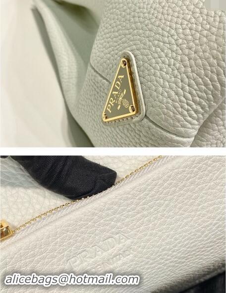 Super Quality Prada Grained Leather Tote Bag 1BC384 White 2024