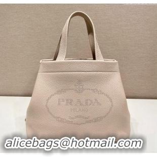 Well Crafted Prada Grained Leather Tote Bag 1BC384 Pink 2024