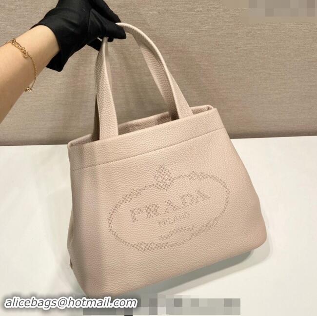 Well Crafted Prada Grained Leather Tote Bag 1BC384 Pink 2024