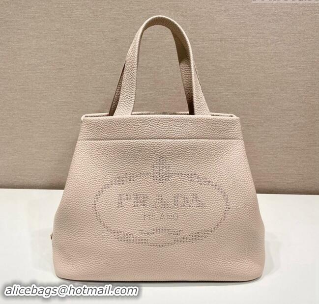 Well Crafted Prada Grained Leather Tote Bag 1BC384 Pink 2024