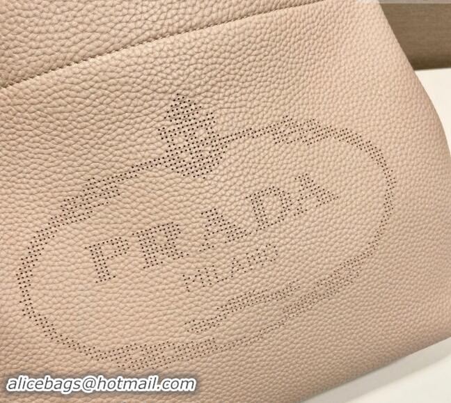 Well Crafted Prada Grained Leather Tote Bag 1BC384 Pink 2024