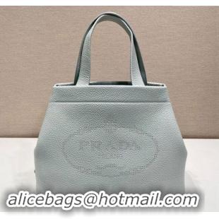 Buy New Cheap Prada Grained Leather Tote Bag 1BC384 Grey 2024