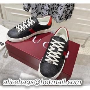 Top Grade Gucci Ace Sneakers with Web in GG Canvas Black/White 814099