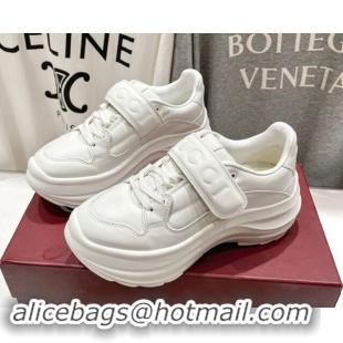 Luxurious Gucci Wave Wedge Sneakers 6.3cm in White Calf Leather 906007