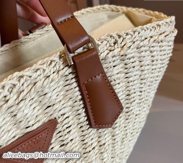 Trendy Design Prada Straw Basket Bag 040205 Beige/Brown 2024