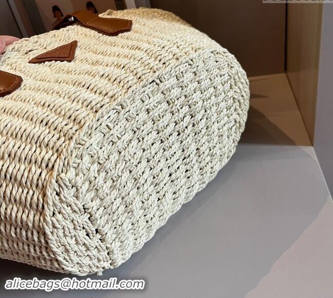 Trendy Design Prada Straw Basket Bag 040205 Beige/Brown 2024