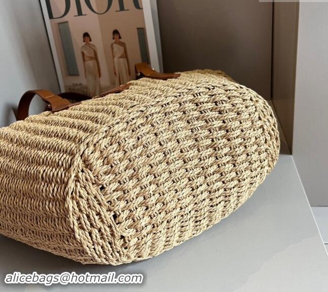 Super Quality Prada Straw Basket Bag 040205 Khaki/Brown 2024