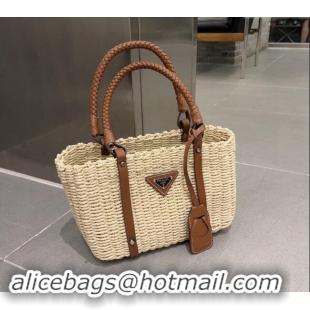 Trendy Design Prada Straw Basket Bag 040206 Beige 2024