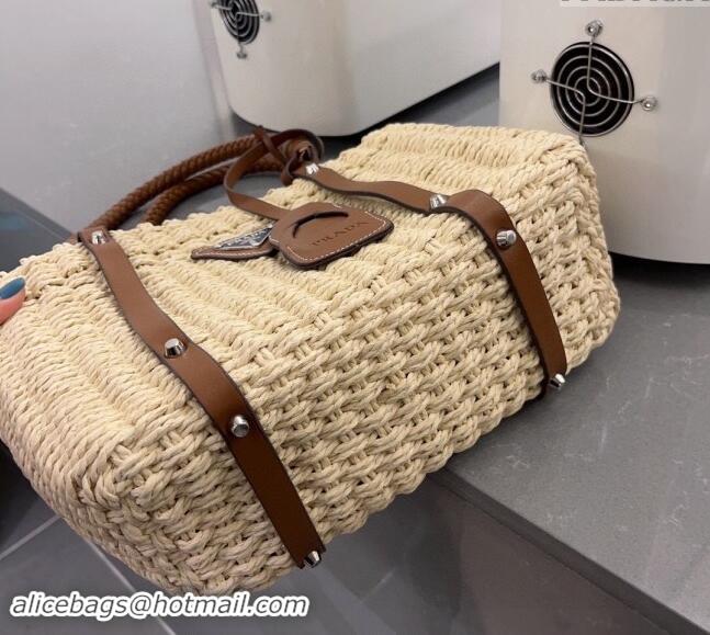 Trendy Design Prada Straw Basket Bag 040206 Beige 2024