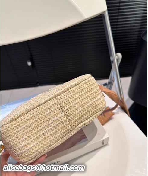 Grade Design Prada Raffia Straw Camera Bag 0402 Beige 2024