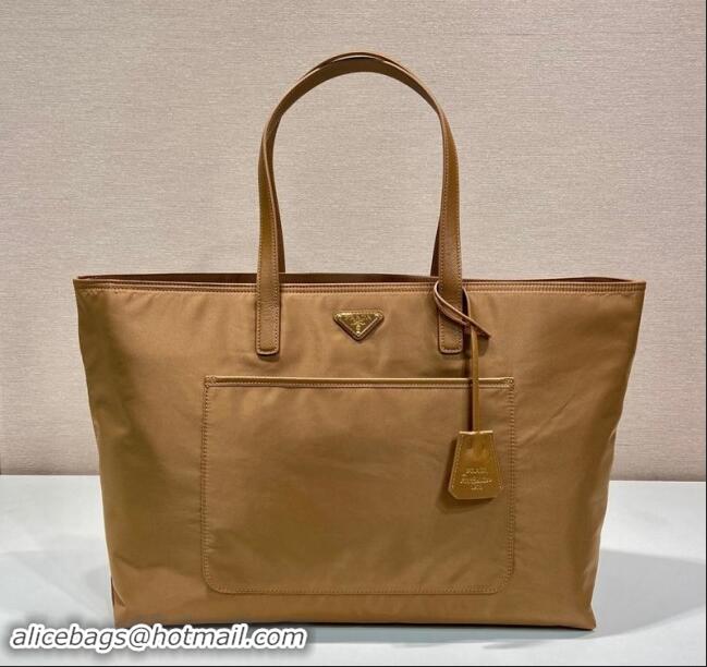 Famous Brand Prada Re-Edition 1978 large Re-Nylon and Saffiano leather tote bag 1BG527 Cork Beige 2024