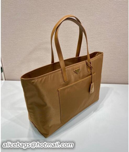 Famous Brand Prada Re-Edition 1978 large Re-Nylon and Saffiano leather tote bag 1BG527 Cork Beige 2024