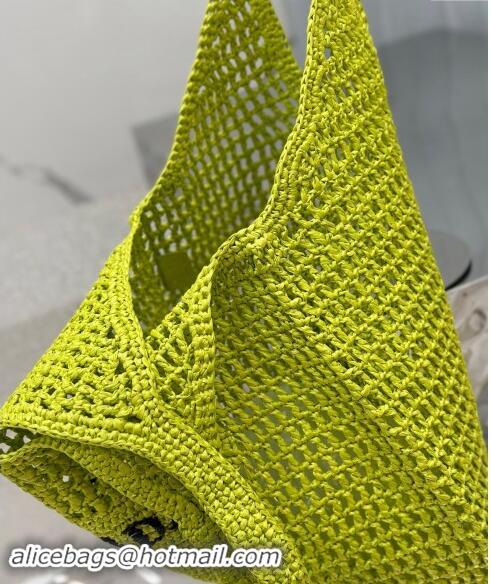 Buy Cheap Prada Crochet Tote bag 1BG424 Neon Green 2024