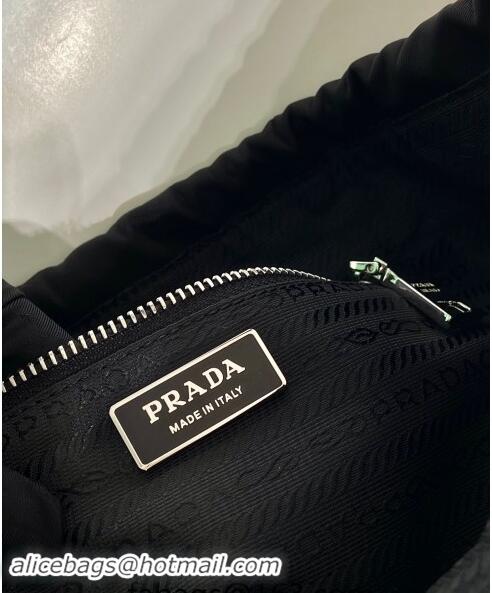 Famous Brand Prada Nylon Large Shoulder Bag B6250 Black 2024