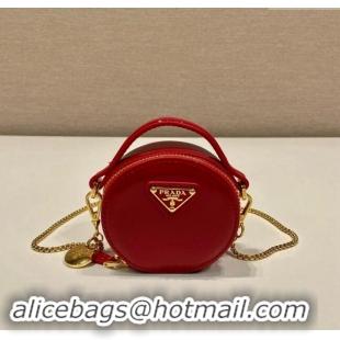 Unique Discount Prada Patent leather mini-pouch 1NR023 Red 2024