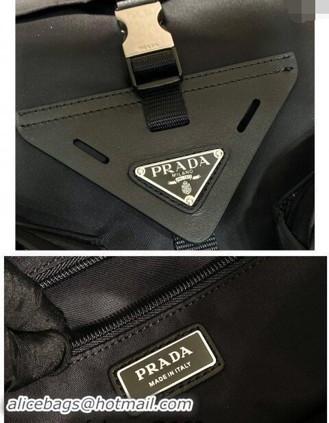 New Fashion Prada Mens Re-Nylon and leather travel bag 2VC040 Black 2024