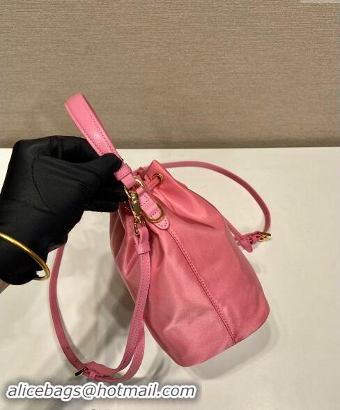 Top Quality Prada Re-Edition 1978 Re-Nylon Bucket mini-bag 1BE067 Pink 2024