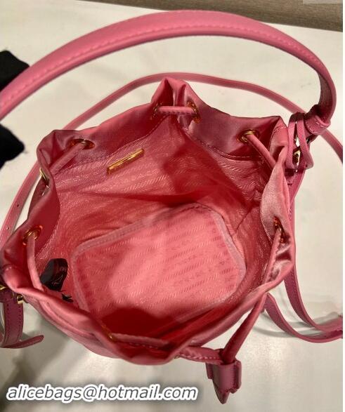 Top Quality Prada Re-Edition 1978 Re-Nylon Bucket mini-bag 1BE067 Pink 2024