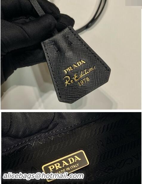 Super Quality Prada Re-Edition 1978 Re-Nylon Bucket mini-bag 1BE067 Black 2024