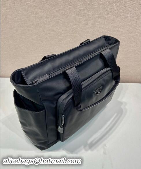 Buy Cheapest Prada Mens Nylon Top Handle bag 2VG097 Black 2024