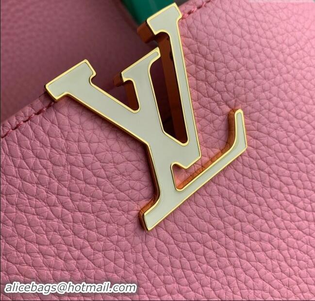 Super Quality Louis Vuitton Capucines Mini Bag in Taurillon Leather M23943 Pink 2024