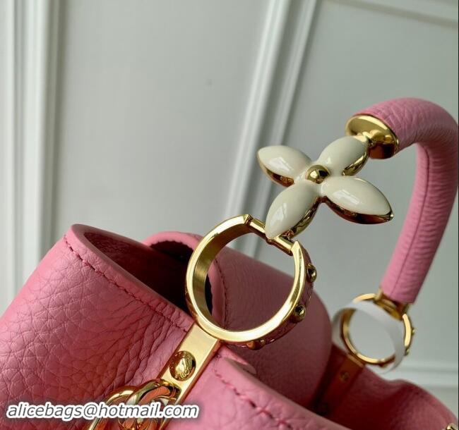 Super Quality Louis Vuitton Capucines Mini Bag in Taurillon Leather M23943 Pink 2024