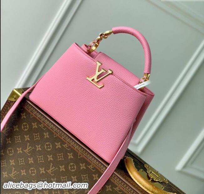 Top Design Louis Vuitton Capucines BB Bag in Taurillon Leather M23943 Pink 2024