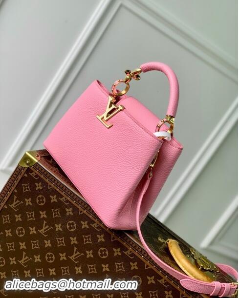 Top Design Louis Vuitton Capucines BB Bag in Taurillon Leather M23943 Pink 2024