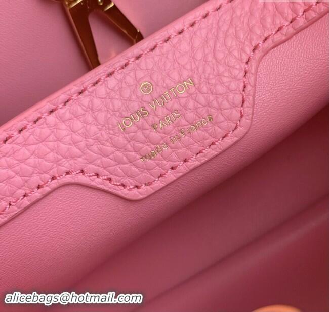 Top Design Louis Vuitton Capucines BB Bag in Taurillon Leather M23943 Pink 2024