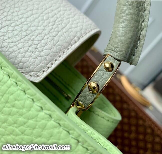 Top Grade Louis Vuitton Capucines Mini Bag in Taurillon Leather M21689 Green 2024