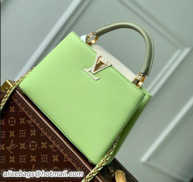 Pretty Style Louis Vuitton Capucines BB Bag in Taurillon Leather M21689 Green 2024