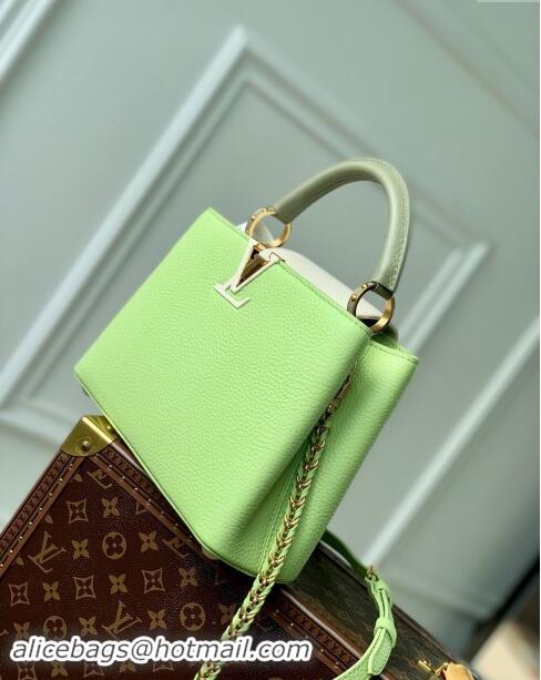 Pretty Style Louis Vuitton Capucines BB Bag in Taurillon Leather M21689 Green 2024